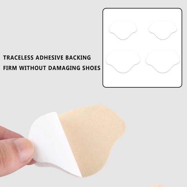 4 Parches Para Zapatos Vamp Repair Sticker Sticky Insole Heel Hole Protector (Blanco)