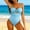 Sky Blue, variant on Sakmal Full Coverage Womens One Piece Swimsuits Bathing Suit Black Holiday Sweetheart Bthing Suit for Women L