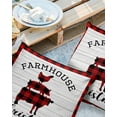 thumbnail image 2 of Pack of 2 Outdoor Pillow Covers, Farmhouse Christmas Pig Cock Cow Buffalo Plaid Waterproof Square Throw Pillowcase Cushion Decorative Pillow Covers for Couch Patio Tent, 16x16 in, 2 of 6