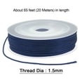 thumbnail image 2 of Twisted Nylon Twine Thread Beading Cord 1.5mm 20M/65 Feet Extra Strong Braided Nylon String, Dark Blue, 2 of 6