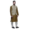 thumbnail image 2 of Atasi Indian Traditional Kurta Churidar Pajama Set With Nehru Jacket For Men, 2 of 3