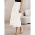 thumbnail image 4 of DARING DIVA Women's A-Line Silk Cocktail Wedding Midi Dress Small Beige, 4 of 6
