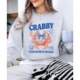 thumbnail image 3 of If Crabby Please Return to the Beach Sweatshirt Funny Coastal Crab Crewneck for Women Kids Family Gray Sweatshirt Adult Large, 3 of 8