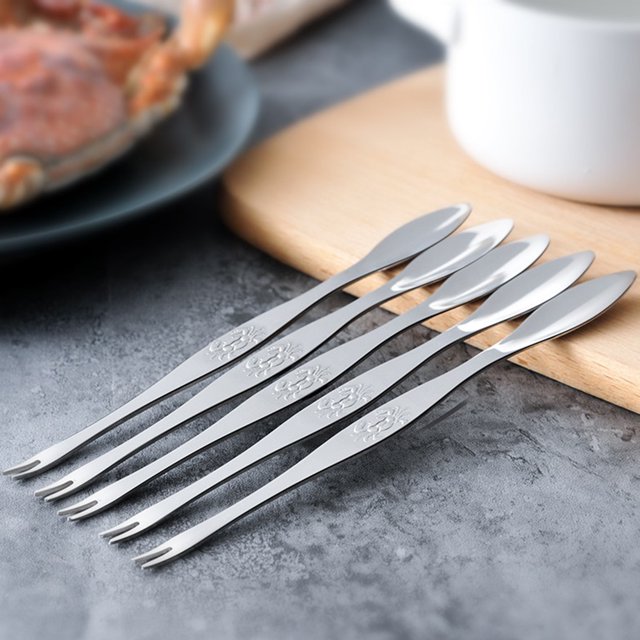 Herramientas Para Mariscos De Acero Inoxidable, Cuchara Tenedor Para Cangrejo, Aguja Para Cangrejo, Cuchara Multiusos Para Carne ANGGREK Otros