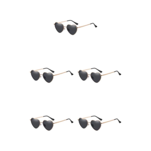 Gafas de sol Minnieouse en forma de corazón PVC lente TAC accesorio de moda color negro