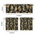 thumbnail image 6 of Boho Bloom Curtains 24 Inch Short - 3 Panel Rustic Farmhouse Set with Vintage Wildflower Print, Rod Pocket Kitchen Window, 6 of 6