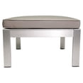 thumbnail image 3 of Pangea Home Karen Modern Aluminum Patio Ottoman in Gray Taupe, 3 of 3