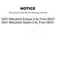 thumbnail image 2 of Transit Auto Front Disc Brake Rotors and Ceramic Pads Kit for Car 2001 Mitsubishi Eclipse Galant From 06/01 2.4L K8A-104010, 2 of 11