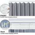 thumbnail image 6 of Room Divider Blackout Curtain Track Curtains Wall Dividers Panels Screen for Living Rooms Bedroom Office Privacy Partition Separation, W100 × L96 Inch,1 Panel, Light Grey, 6 of 13