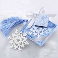 thumbnail image 2 of Flmtop Créatif en Alliage Flocon de Neige Forme Signet avec Ruban Cadeau Décoration de Mariage, 2 of 8
