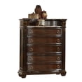 thumbnail image 4 of Roma Traditional Style Chest made with Wood in Dark Walnut, 4 of 5