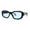 thumbnail image 2 of Womens Mod Classic Retro Rectangular Trendy Fashion Sunglasses Black Blue, 2 of 4
