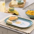 thumbnail image 2 of Better Homes and Gardens Bamboo Melamine Floral Serve Tray, 2 of 6