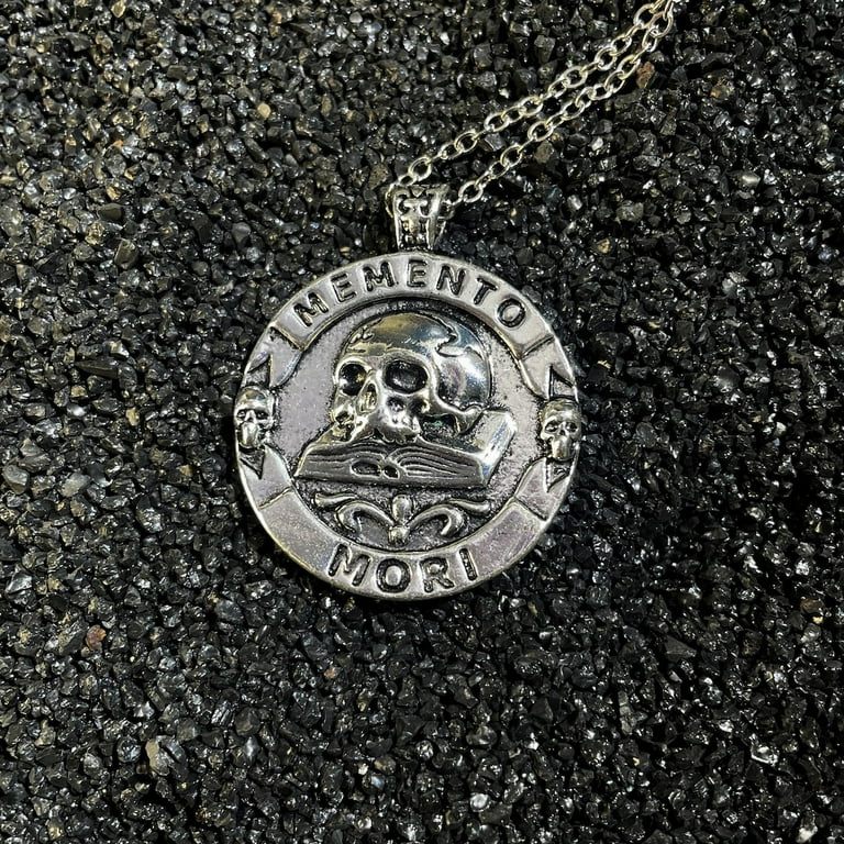 Skull Memento Mori Necklace Handmade Memento Vivere Stoicism