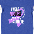 thumbnail image 4 of Inktastic I Wear Violet for My Auntie Hodgkins Lymphoma Awareness Boys or Girls Baby Bodysuit, 4 of 5