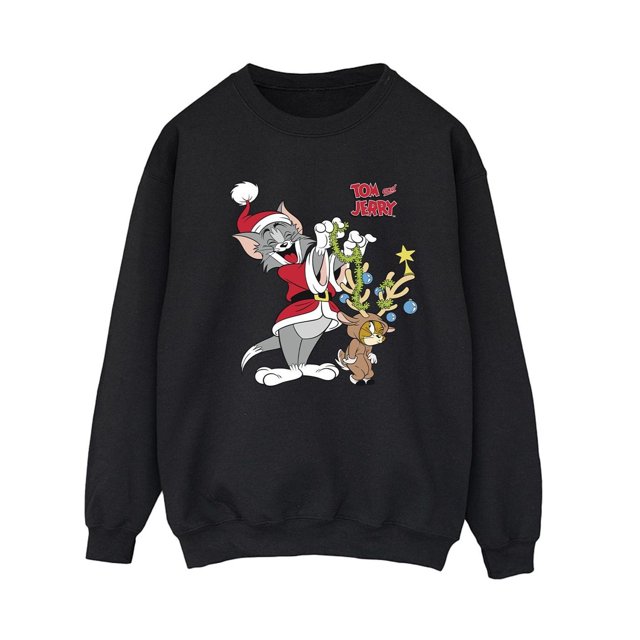 Tom & Jerry Chandail en Molleton de Noël pour Femmes Renne
