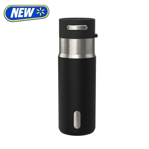 Contigo Water Bottle, 18 Oz, Stainless Steel, Vacuum Insulated Leakproof, AutoSeal Lid, Licorice