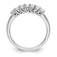 thumbnail image 2 of 14K White Gold Ring Band Wedding Diamond Square 7-Stone , Size 8, 2 of 6