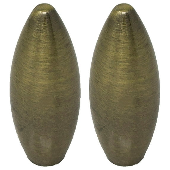 Urbanest Bullet Lamp Finial – 2 Inch Tall, Antique Brass – Decorative Lamp Shade Finial for Table & Floor Lamps- 2 Pieces