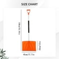 thumbnail image 2 of Snow Plow Snow Shovel with Ergonomic Grip, Winter Snow Removal Tools, Snow Removal,Heavy Duty Lightweight Shoveling Tool for Ice Removal,Shovelution Plastic Snow Dump with Assist Handle(Orange), 2 of 4
