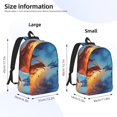 thumbnail image 4 of Xecao Red And Blue Fire Dragon A for Canvas College Laptop Backpack, Durable Rucksack Travel Notebook Bag School Backpack Book Bag for Men Women, 4 of 8