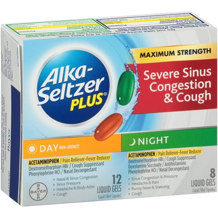 UPC 016500555322 product image for Alka-Seltzer Plus Day & Night Severe Sinus Congestion & Cough Relief Liquid Gels | upcitemdb.com