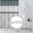 thumbnail image 2 of Gray Taupe Boho Shower Curtain Sets,Farmhouse Moroccan Paisley Bathroom Shower Curtains,White Antique Floral Waterproof Fabric Bath Curtain12 Hooks 72x72 in, 2 of 6