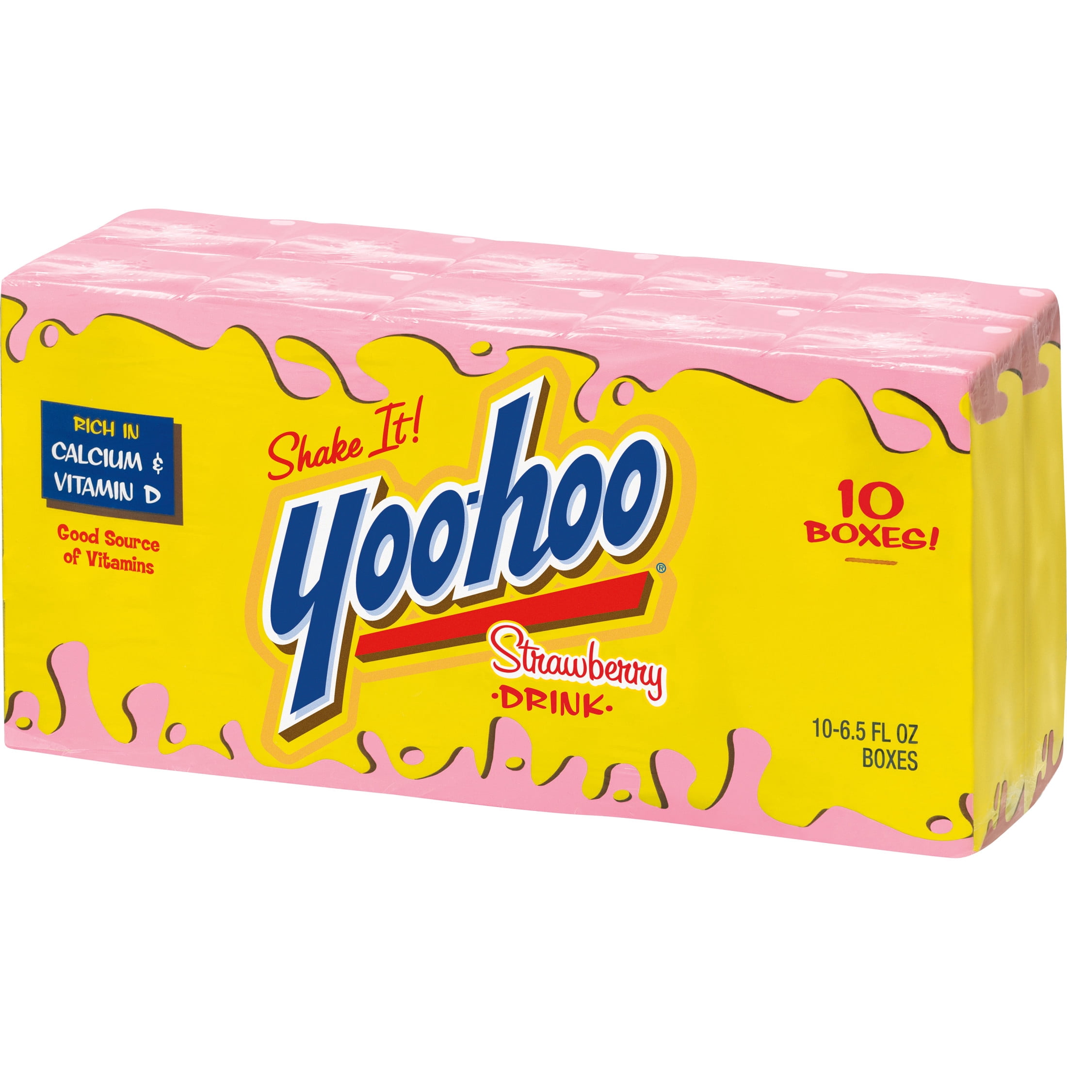Yoo-hoo Strawberry Drink, 6.5 Fl. Oz., 10 Count