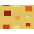 thumbnail image 1 of Ahgly Company Tapis d'Intérieur Lavables en Machine Rectangle Transitionnel Néon Orange, 5' x 7', 1 of 7