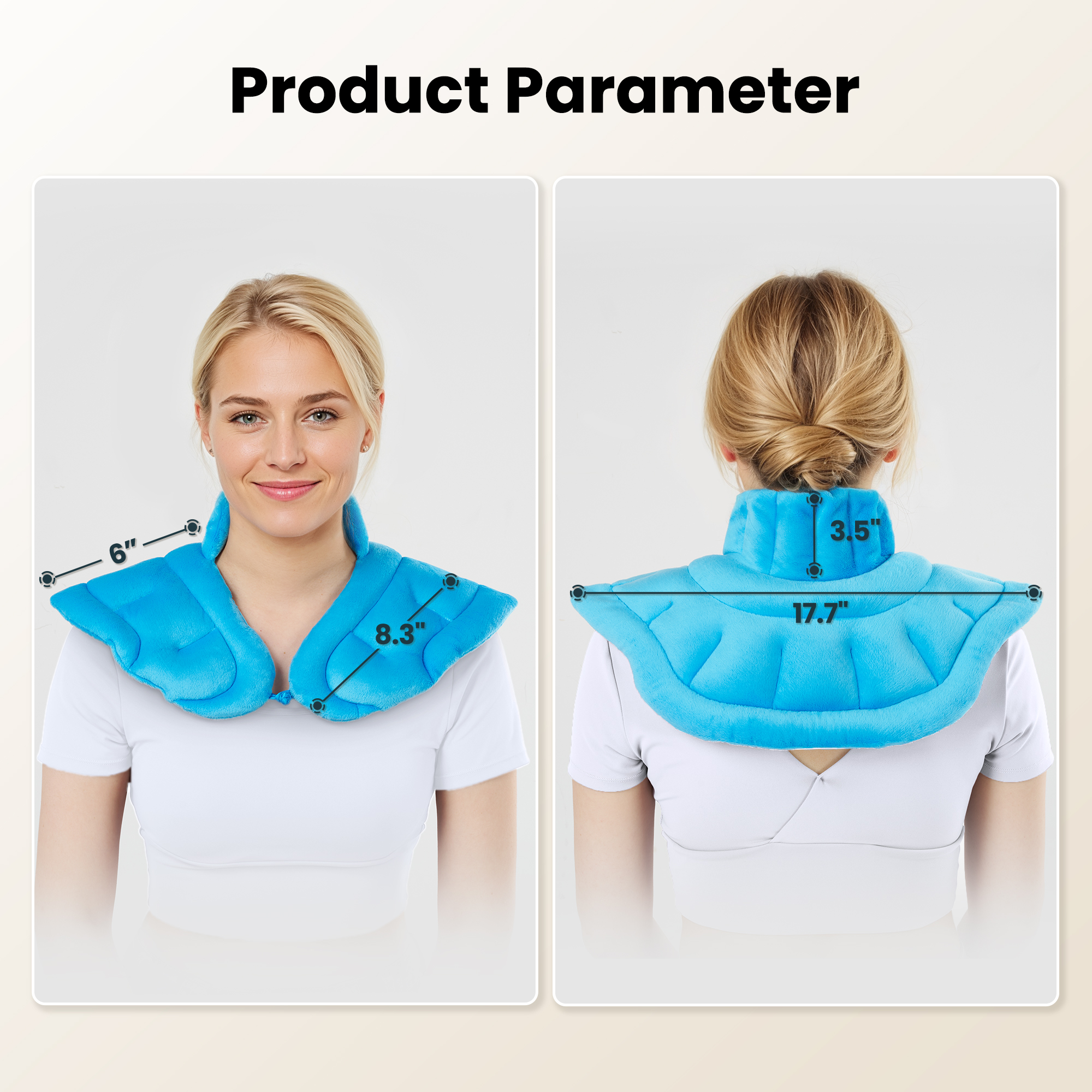 MaxKare Microwavable Heating Pad for Neck and Shoulder,Weighted Heating Pad,Neck and Hot Neck Wrap,Blue