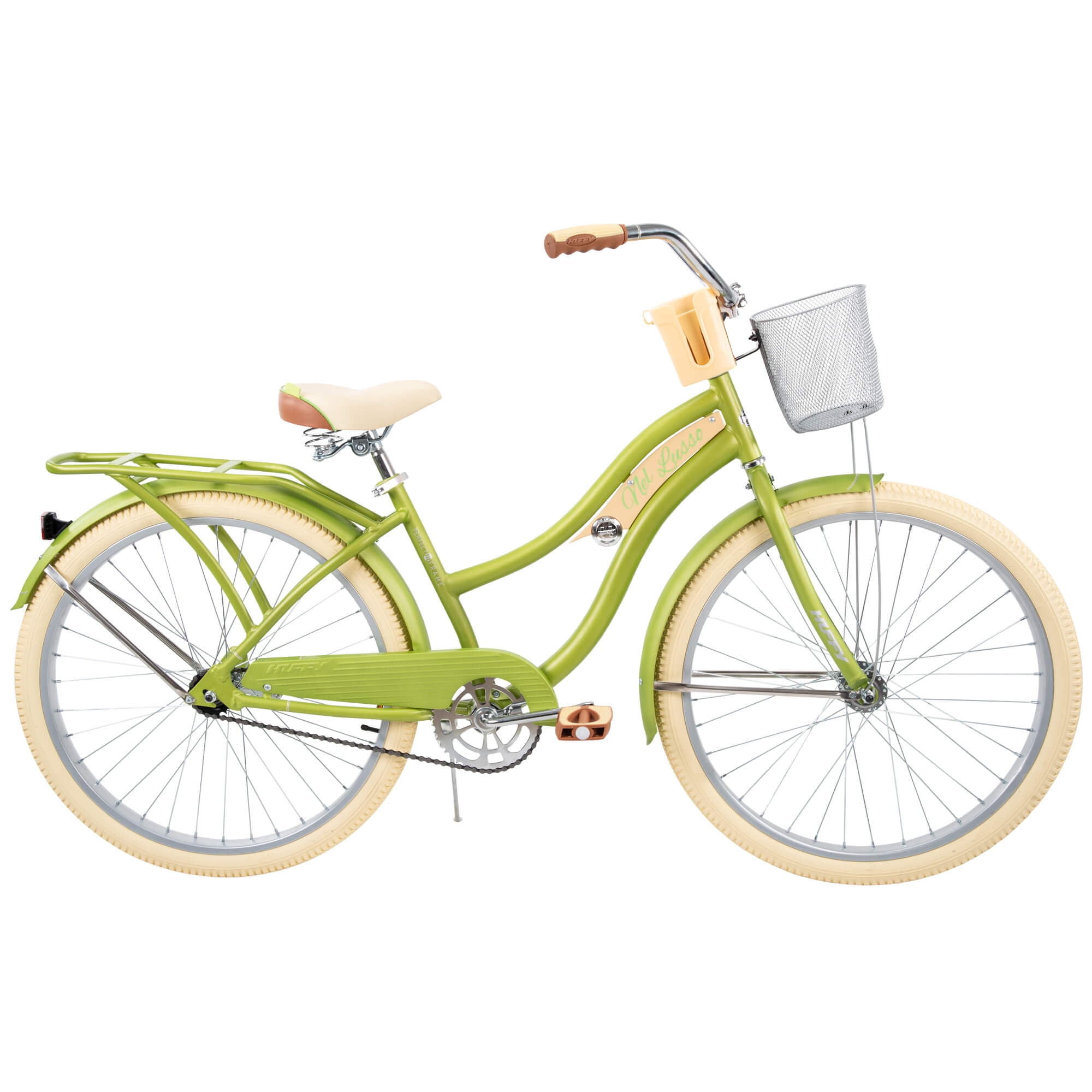 Huffy Nel Lusso Classic Cruiser Bike with Perfect Fit Frame Women s Green 26