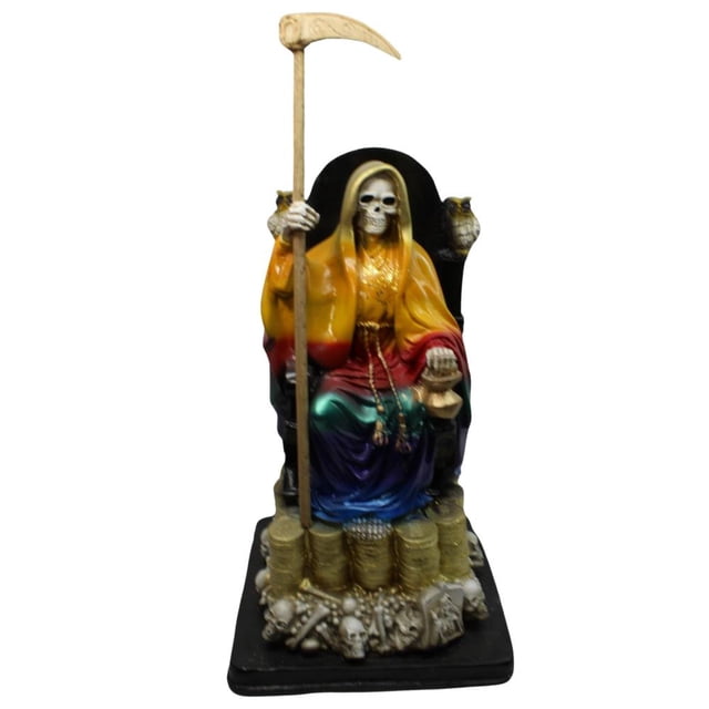 Imagen De Resina Santa Muerte Millonaria. (Multicolor)