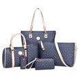 thumbnail image 2 of 6 Unids / Set Bolsos de Cuero Conjunto Bolsa de de Pescado Totes Monederos Bolsa de Lve Azul Baoblaze Bolsos de hombro Cartera de embrague, 2 of 6