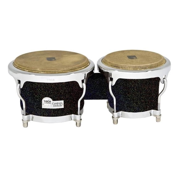 Custom Deluxe Bongos, Black Sparkle