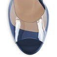 thumbnail image 5 of FSJ Women Sexy Peep Almond Toe Transparent Strap Sandals Platform Buckle Stiletto High Heels Party Banquet Date Shoes Size 10 Blue, 5 of 5