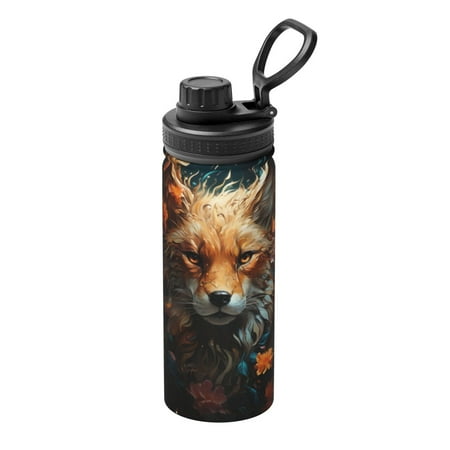 

Xecao Floral Fox for 18oz Sports Insulated Kettle Thermos Flask For Outdoor Fitness Running And Travel Thermos Flask Insulated Water Bottles
