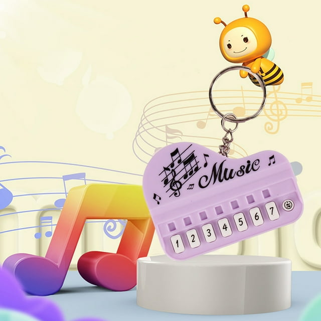 Juguetes de piscina, juguetes para bebés, juguetes para niños pequeños, mini teclado portátil, consola, llavero colgante para reproducir canciones, piano mini piano