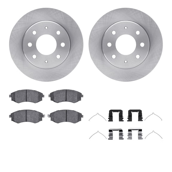 Dynamic Friction Company Front Brake Rotors with 5000 Advanced Brake Pads includes Hardware 6512-72142