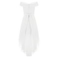 thumbnail image 2 of Haitryli Girls Off Shoulder Evening Gown High Low Hem Wedding Party Dress Formal Gown White 16, 2 of 5