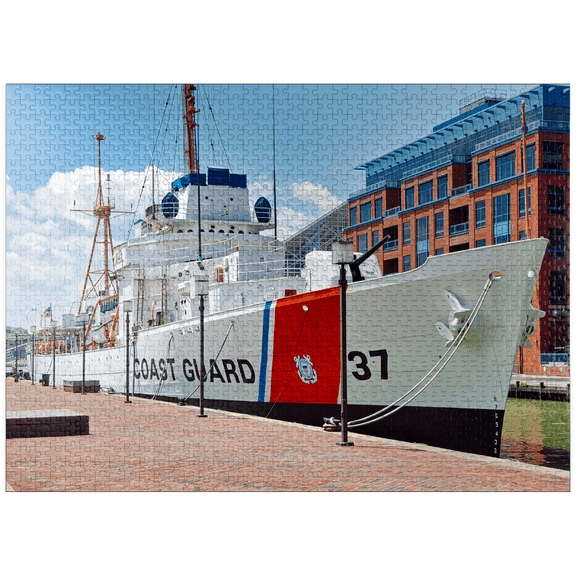 MyPuzzle - Taney WHEC-37 Coast Guard Vessel At The Maritime Museum In Baltimore Maryland - Premium 1000 Piece Jigsaw Puzzle for Adults