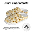 thumbnail image 6 of Lsque Brown Leaf Sunflower Pattern Womens Comfort Cotton on Scuff With Memory Foam and Anti-skid Sole Slipper-44/45, 6 of 7