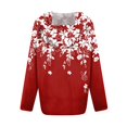 thumbnail image 6 of Women's Fashion Christmas Print Casual Zip-Up Long-Sleeve Hooded Jacket, for Outdoor Activities and Daily Use,Red,XL, 6 of 6