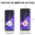 thumbnail image 2 of Galaxy S9 Screen Protector Glass - amFilm Full Cover (3D Curved) Tempered Glass Screen Protector with Dot Matrix for Samsung Galaxy S9 (1 Pack, Black), 2 of 7