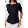 thumbnail image 4 of Womens'S Sheer Off the Shoulder Pullover Mesh Workout Long Sleeve T Shirt Black XXXL, 4 of 7