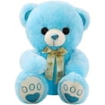 thumbnail image 1 of Oso de peluche de 35 cm, peluche para niños, osito de peluche, ideas de regalos para niños, Navidad, cumpleaños, novia, decoración, guardería, blanco, 1 of 5