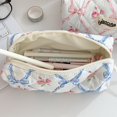 thumbnail image 4 of Pencil Case, Flower Print Pencil Case, Small Flower Pencil Pouch, Pen Pouch Portable Storage Bag, Used for Makeup Bags, Wallets, Travel, Easy to Carry (Blue), 4 of 7