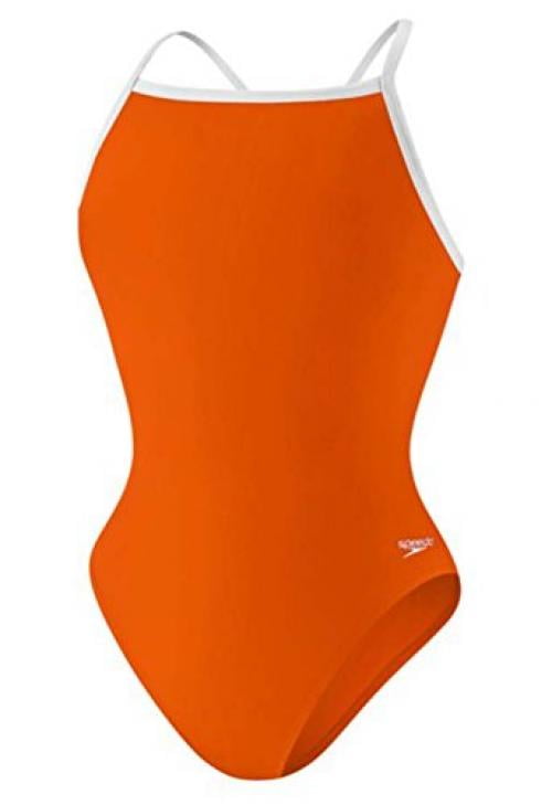 orange speedo swimsuit