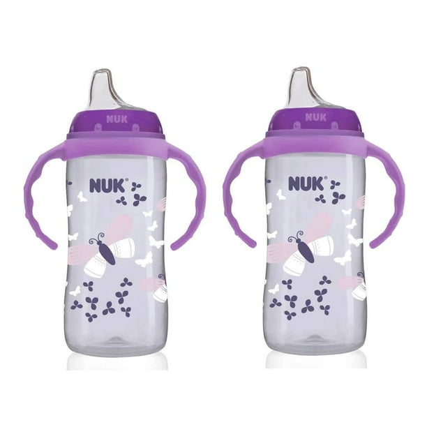NUK 10 Ounce Large Learner Sippy Cup Mug Train Feeding Bottle With