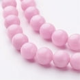 thumbnail image 2 of 10strands Mashan Round Beads Strands Dyed Pearl Pink 4mm Hole: 1mm about 98pcs/strand 15.7 inch, 2 of 3