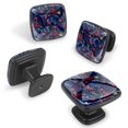 thumbnail image 2 of 4 Pcs Cabinet Handle Drawer Pulls Leaf Blue Knobs with Screws Square Furniture Office Cabinet Knob Decoration, 2 of 7